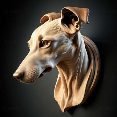 3D model Whippet dog (STL)